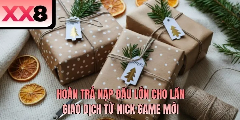 Hoàn trả nạp đầu lớn cho lần giao dịch từ nick game mới